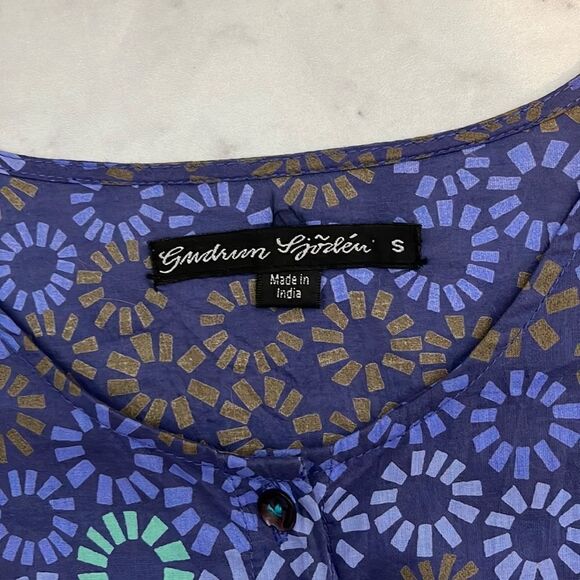 Gundrun Sjogen Organic Cotton Printed Button Down Tunic S - Picture 5 of 6